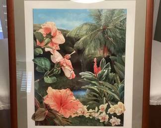 MCJ082 Large Framed Tropical Scenic Picture
