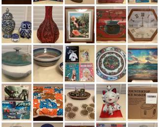 MAUKA CHRISTMAS IN JULY SALE CTBids Online Auction • Bidding Ends 07/29/26 • Pickup 07/31/26     It's Christmas in July! This auction features vintage quilts, vintage famille rose medallion porcelain dishware, books, beautiful sea shells, Japanese kokeshi dolls, collectibles, household goods, toys, vintage glass, Hawaiian children's books, comics, vintage glass, local collectible cookbooks, vintage aloha shirts, art, educational activity boxes and so much more! Happy bidding! 