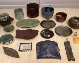 MCJ047 Art Pottery Ceramic Planters, Wall Pockets, Saucers & More!