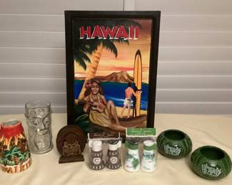 MCJ021 Original Hawaii Painting, Tiki Mugs & More!