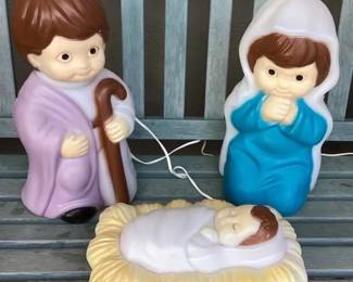 MCJ151 Mary, Joseph & Jesus Blow Molds Set As Is