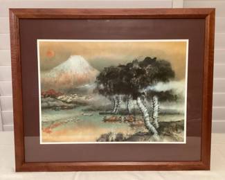 MCJ077 Koa Framed Scenic Picture Print By Daniel Wang