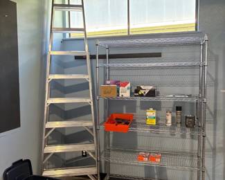 Ladder & storage rack