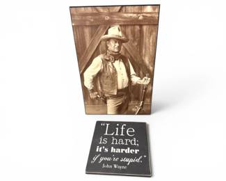 24 JohnWayneFramedTheCowboysPrintQuotePlaque