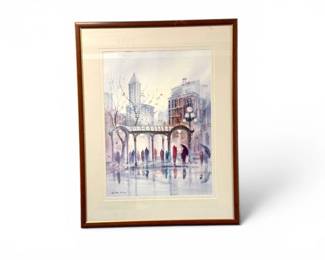 156 JohnEbnerPioneerSquarePergolaSignedNumberedPrint