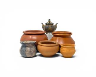 189 SouthwestStudioPotteryCollectionSignedKenyaClayVessels