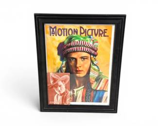 124 TomMixMotionPicturePosterwVintagePostcardinFrameSigned