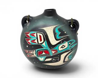 98 SignedFreddyWilliamsNavajoWeddingVasePottery