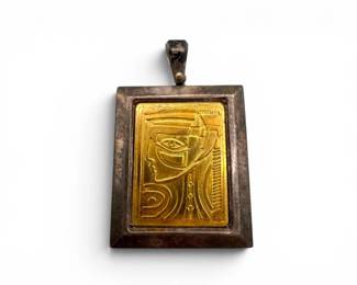 18 Signed18KGoldSterlingLadyofCretePendant171g
