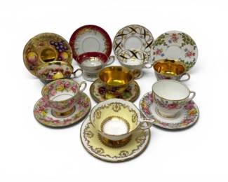 157 VintageRosinaRoyalStaffordOldRoyalBoneChinaTeaSet