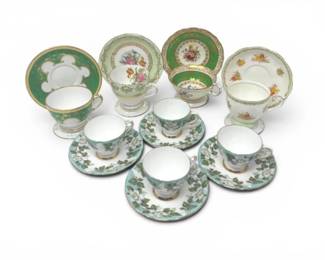153 VintageEnglishBoneChinaDemitasseCupsSaucers16Pieces