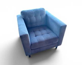 10 TuftedUpholsteredClubAccentChairwTrackArmsTaperedLegs