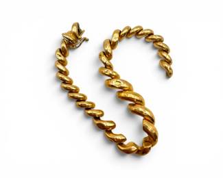 59 14KGoldTwistedLinkBraceletforScraporRepair125Grams
