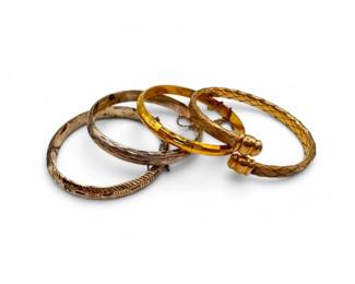 147 SterlingSilverGoldToneBangleBracelets551Grams