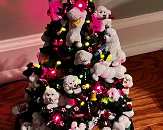 Danbury Mint - "The Barking Tree" Bichon Frise