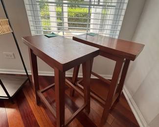 2 Wood Stools