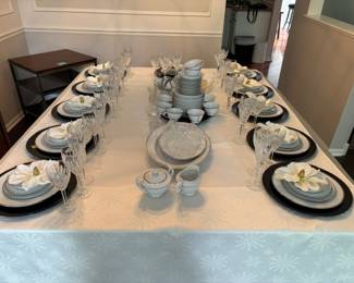 China for 12, 36 Waterford Stemware