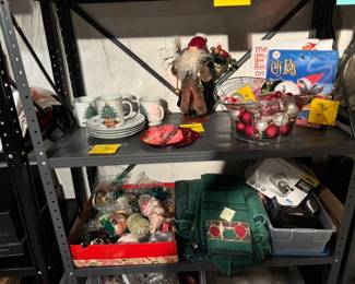 Holiday Ornaments, Dishes, Santa
