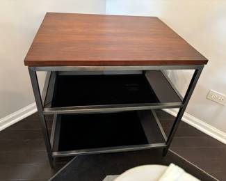 Square Metal/Glass/Wood Table