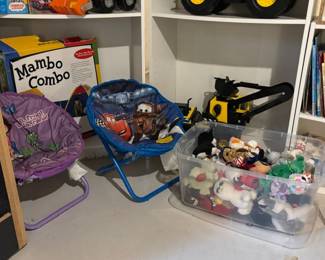 Kids Chairs, Tent, Stuffed Animals