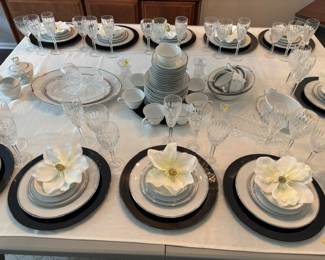 China for 12, Waterford, Chargers