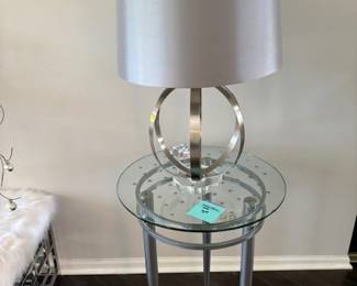 Metal/Glass Table, Lamp