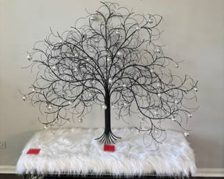 Modern Bench, Tree Artwork