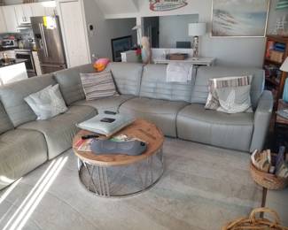 Large sectional sofa; coffee table