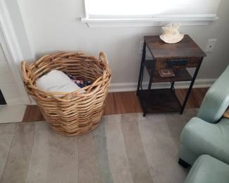 Basket; charging end table