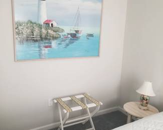 Lighthouse art - large; luggage stand