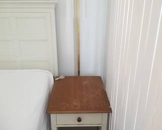 Nightstand; lamp