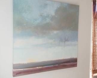 Beach scene on canvas
