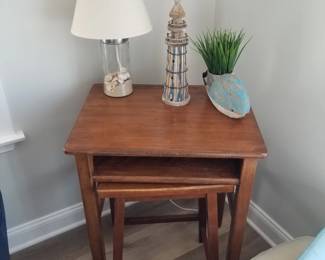 Child's desk; stool