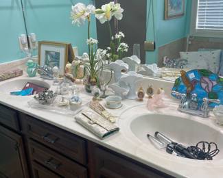 View of master bath counter 