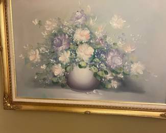 1970’s floral still life oil painting 