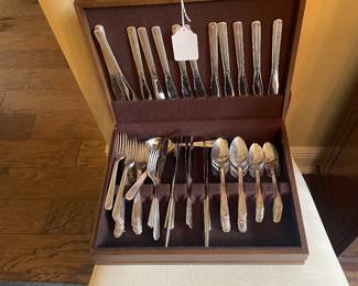 Large set of Silver plate flatware 