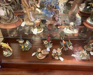 Collection of china birds Andrea , Lefton and other makers