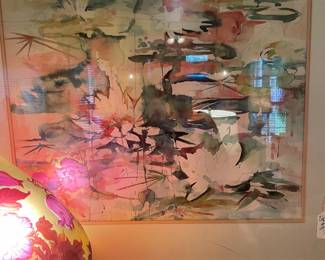 California artist Carolyn Bass Hawkins waterlily watercolor 