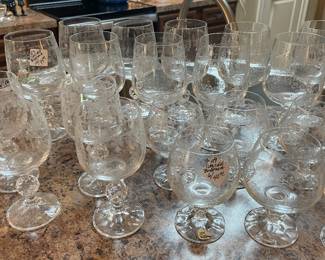 Set of “cascade” Bohemian crystal 