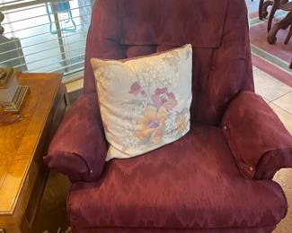 Second plum swivel armchair 