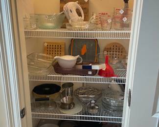 Pantry of kitchen items 