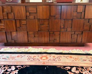 Dresser with Mirror Lane Staccato  Brutalist MCM 