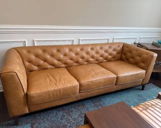 #21 Poly & Bark 89" Essex Leather Sofa $1,000.00