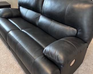 #86 New! Mountainous Dual Power Leather Reclining Sofa $700.00