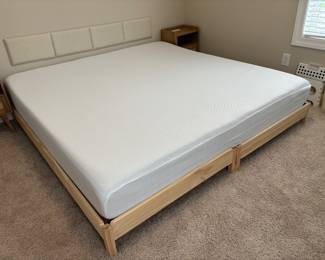 #90 King Mattress with Frame, Clean! $150.00