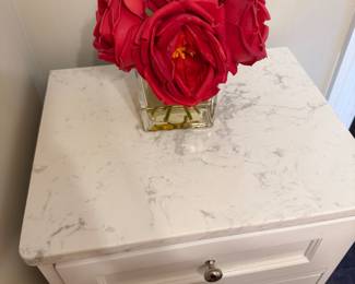#48 White Marble Top Cabinet 16x13x32 $65.00