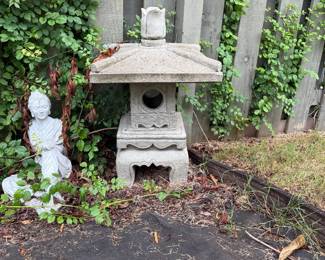 #7 Concrete Pagoda 23"H $65.00