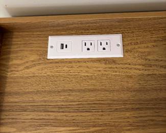 #91 Nightstand with charging station $40.00