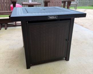 #5 TackLife Fire table with 2 propane tanks 28x25 $80.00