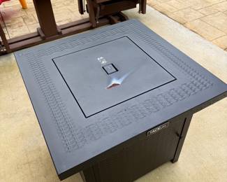 #5 TackLife Fire table with 2 propane tanks 28x25 $80.00